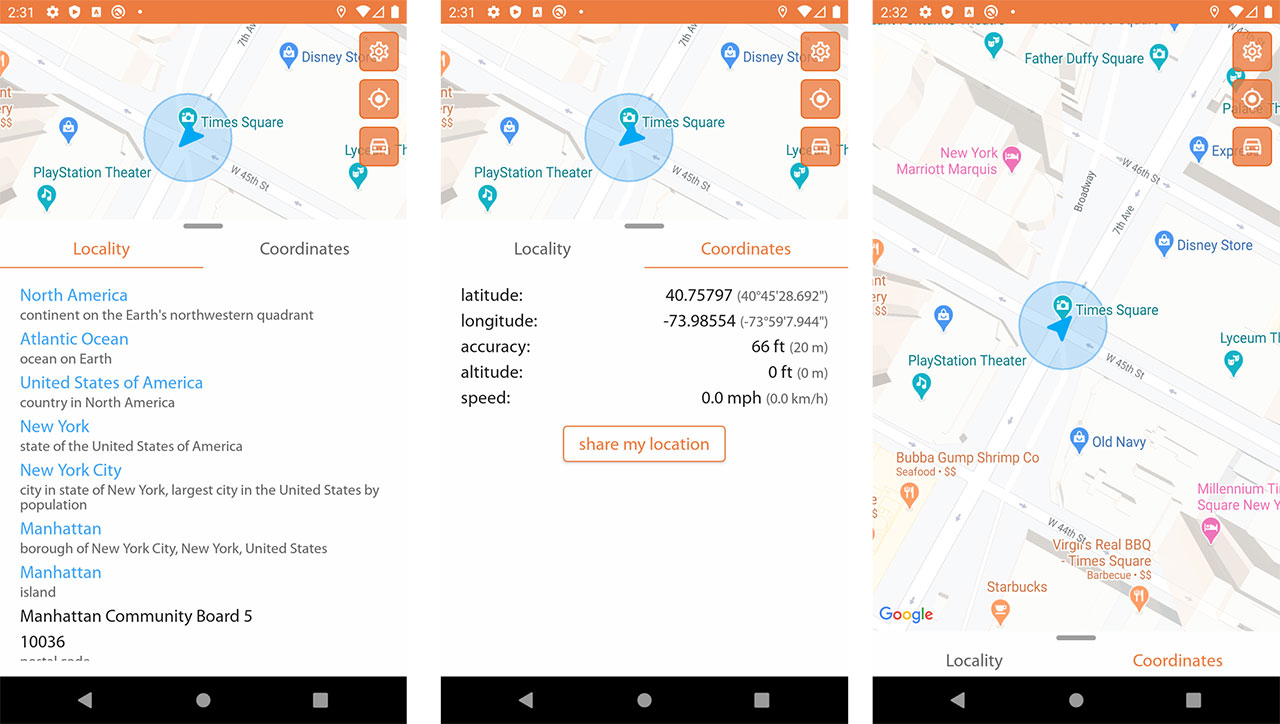 اپلیکیشن Where Am I? – Locality info